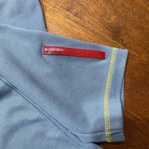 Bugle Boy Vintage 1/4 Zip Athletic Navy Grey Top Big & Tall Polyester Men's XXL - Picture 4 of 8